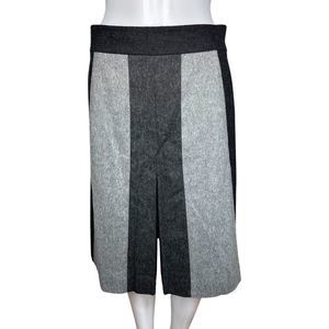 Classiques Entier Skirt Womens 4 Gray A-Line Midi Career‎ Neutral Minimalist